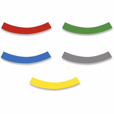 Immagine di Kit MEDIAL etichette adesive colorate per STATION 2 e 3 flussi 5 pezzi