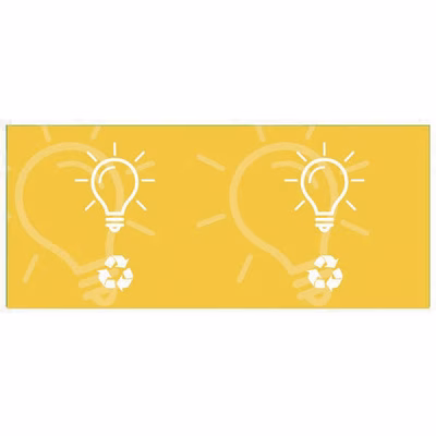 Immagine di Etichette autoadesive MEDIAL per contenitore CASPER simbolo lampadine colore giallo