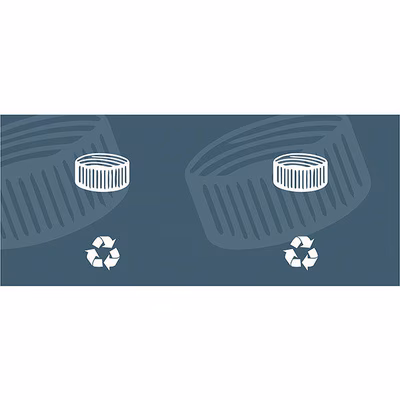 Immagine di Etichette autoadesive MEDIAL per contenitore CASPER simbolo tappi colore blu