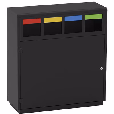 Immagine di Cestino gettacarte MEDIAL VERONA PLUS 160 litri colore nero