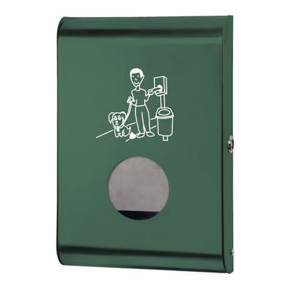 Immagine di Dispenser distributore di sacchetti MEDIAL SNUPY per deiezioni canine colore verde