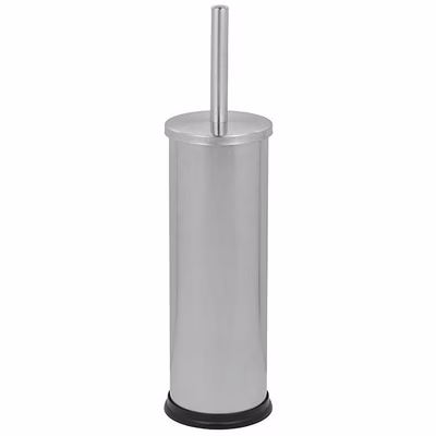 Immagine di Portascopino d'appoggio + scopino MEDIAL TOP in acciaio inox satinato