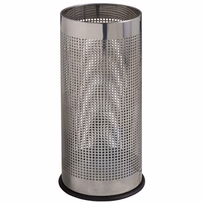 Immagine di Portaombrelli perforato in acciaio inox MEDIAL PLUVIAL 27 litri colore nero