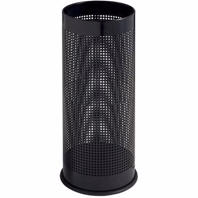 Immagine di Portaombrelli perforato in metallo verniciato MEDIAL PLUVIAL 27 litri colore nero