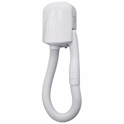 Immagine di Asciugacapelli elettrico da parete MEDIAL YUL TUBO in abs con tubo colore bianco