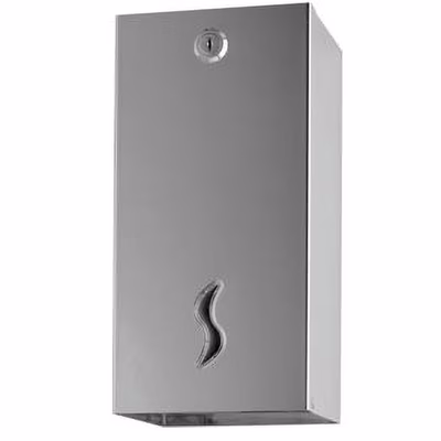 Immagine di Dispenser doppio per carta igienica interfogliata MEDIAL BRINOX da 500 fogli acciaio inox brillante