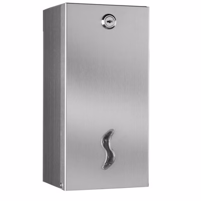 Immagine di Dispenser doppio per carta igienica interfogliata MEDIAL BRINOX da 500 fogli acciaio inox satinato