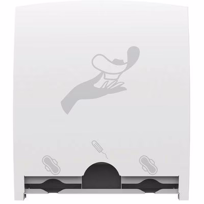 Immagine di Dispenser assorbenti igienici MEDIAL MILADY 2 flussi in acciaio colore bianco