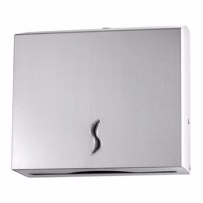 Immagine di Dispenser carta asciugamani MEDIAL BRINOX da 200 fogli per carta piegata a C e Z acciaio inox satina