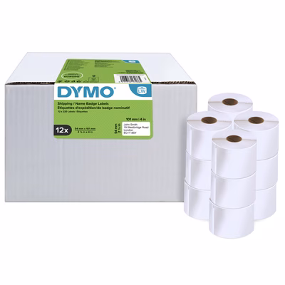 Immagine di Rotolo 220 etichette DYMO LABEL WRITER mm 54x101 bianco