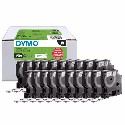 Immagine di Value pack Nastro DYMO D1 mm 12x7 m nero/bianco
