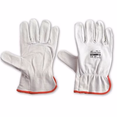 Immagine di Guanti in pelle fiore colore bianco taglia 11 - paio