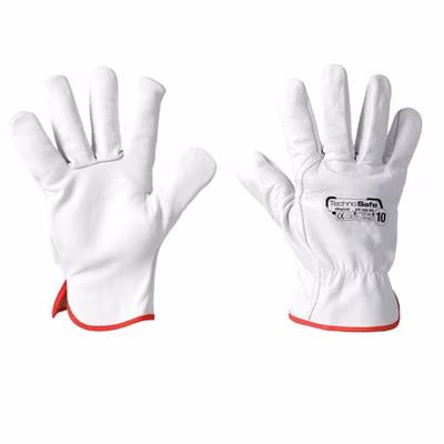 Immagine di Guanti in pelle fiore RAYS SKINGLOVE TOP colore bianco taglia 9 - paio