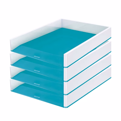 Immagine di Vaschetta portacorrispondenza LEITZ WOW DUAL COLOR colore acqua marina