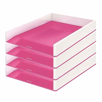 Immagine di Vaschetta portacorrispondenza LEITZ WOW DUAL COLOR colore fucsia
