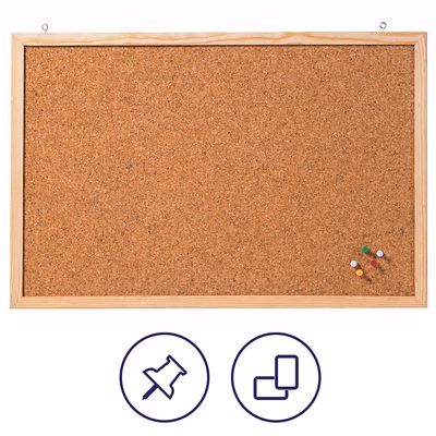 Immagine di Bacheca in sughero 80x60 cm