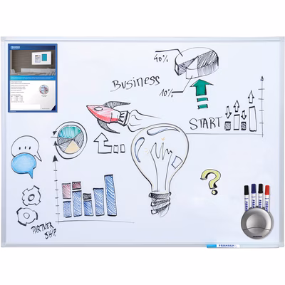 Immagine di Lavagna magnetica cancellabile antimicrobica 90x60 cm
