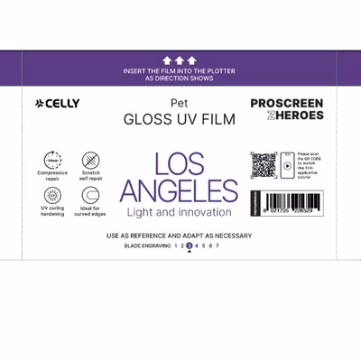 Immagine di Proteggi schermo pellicola protettiva pet CELLY PROFILMPRO GLOSSY UV - Glossy UV Film 50 pcs - LOS P