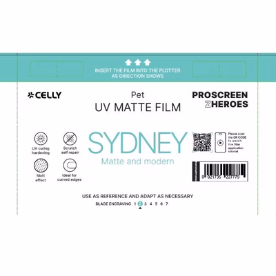Immagine di Proteggi schermo pellicola protettiva pet CELLY PROFILMPRO MATTE UV - Matte UV Film 5 pcs - SIDNEY P