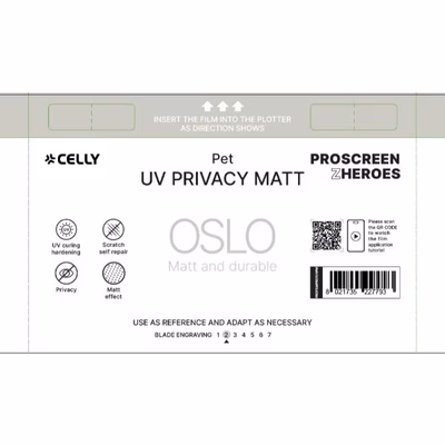 Immagine di Proteggi schermo pellicola protettiva pet CELLY PROFILMPRO MATTE UV - Privacy Matte UV Film 5 pcs PR