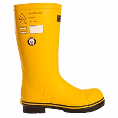 Immagine di Stivali dielettrici in gomma TB20KV-AF 20kV classe 2 con protezione arco elettrico taglia 39