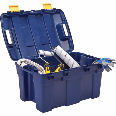 Immagine di Baule portaoggetti FELLOWES 40 litri colore blu/giallo