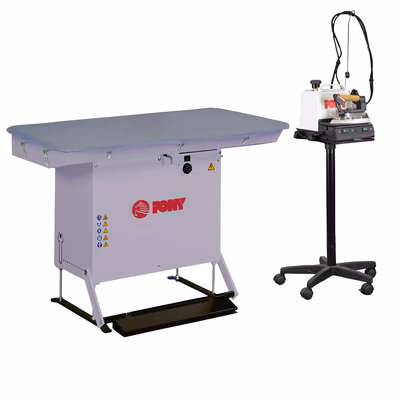 Immagine di Kit PONY tavolo da stiro CLASSIC + ferro da stiro a vapore BABY 4.0 + carrello