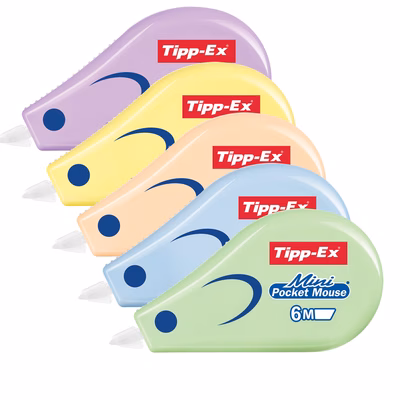 Immagine di Correttore a nastro TIPP-EX MINI POCKET MOUSE PASTEL assortiti mm 5x6 m