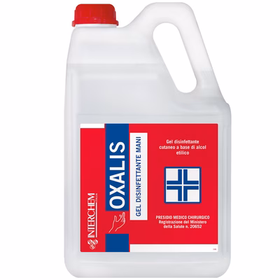 Immagine di Gel igienizzante mani INTERCHEM OXALIS alcool 70% 5 litri