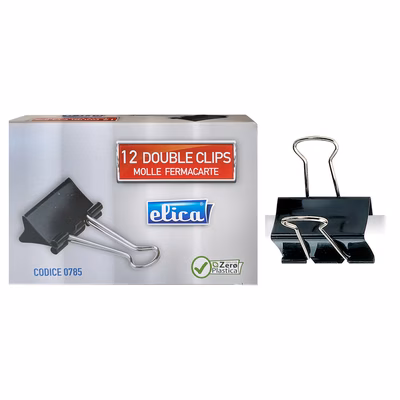 Immagine di Molle fermacarte ELICA DOUBLE CLIPS cm 5