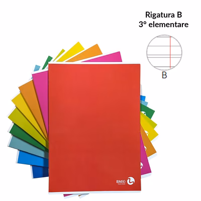 Immagine di Quaderno BM COLOR BASIC maxi A4 righe 3°elementare