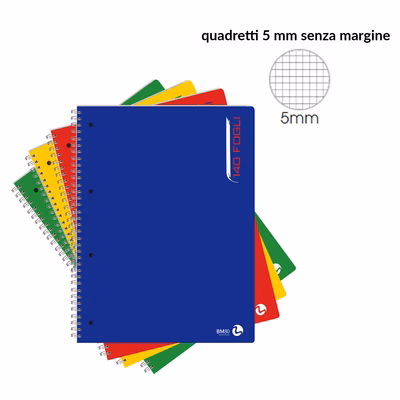 Immagine di Blocco notes COLOR SPIRALE A4 g80 quadri ff 140