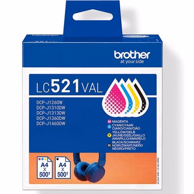 Immagine di Inkjet BROTHER LC521VAL