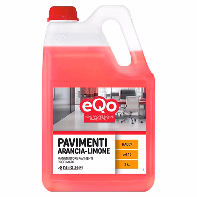 Immagine di Detergente liquido neutro per pavimenti EQO 5 Kg profumo arancia/limone