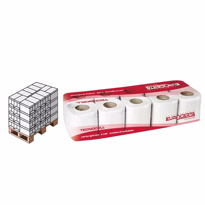 Immagine di Pallet Carta igienica TECNOCELL 2 veli 136 strappi metri 15