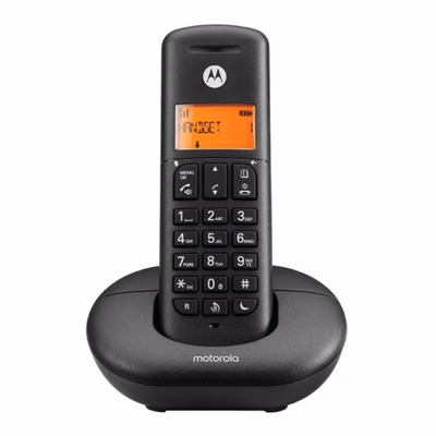 Immagine di Telefono cordless digitale MOTOROLA CORDLESS E201 NERO 107E201