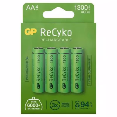 Immagine di Pile stilo ricaricabili GP RECYKO R21 NIMH 130AAHCE-2WB4 1300 mAh