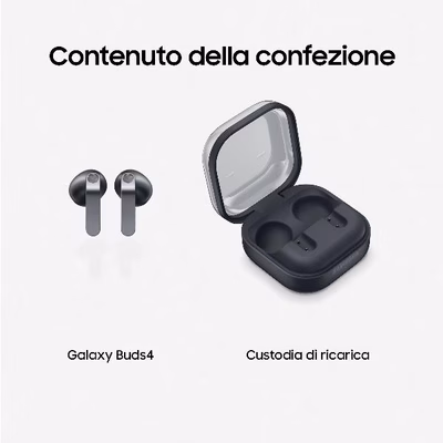 Immagine di Auricolari wireless si bluetooth nero SAMSUNG GALAXY BUDS4 BLACK SM-R540NZKAITV