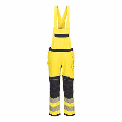 Immagine di Salopette pw3 fr modaflame hi vis PORTWEST FR420 colore Yellow/Black taglia M