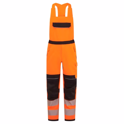 Immagine di Salopette pw3 modaflame work hvo multi-norm fr PORTWEST FR453 colore arancione/nero taglia L