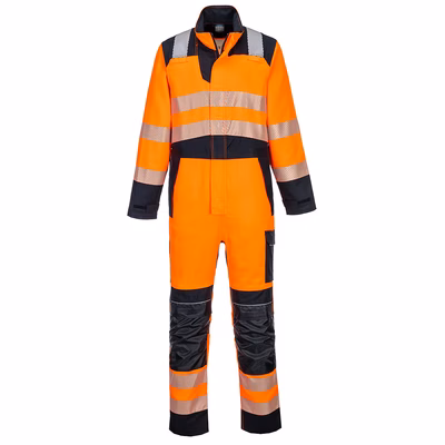 Immagine di Tuta da lavoro multinorma PORTWEST FR509 colore arancione/blu navy taglia XXXL