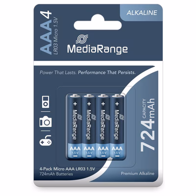 Immagine di Pila ministilo AAA MEDIARANGE PREMIUM LR03 724 mAh