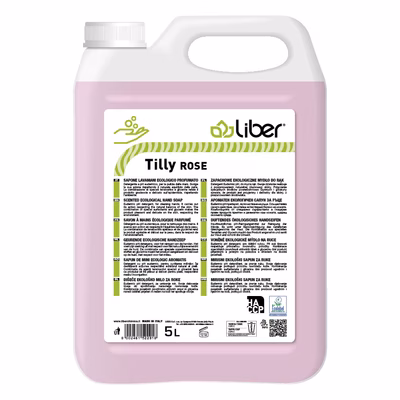 Immagine di Sapone lavamani profumato LIBER TILLY ROSE Ecolabel 5 litri