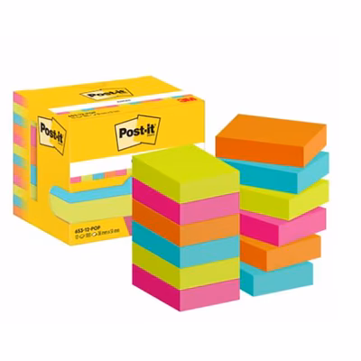 Immagine di Post-it 3M Poptimistic 653-POP mm 38x51 100ff colori assortiti